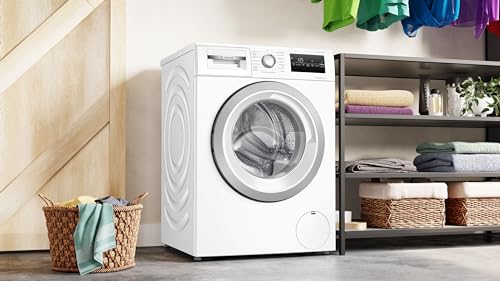2025 BOSCH WAN28K23 Serie 4 vaskemaskine. Frontbetjent. 8 kg kapacitet. 1400 o/min. EcoSilence Drive: støjsvag og effektiv vask. Hygiene Plus. Speed ​​​​Perfect. Hvid. 60 cm. Amazon eksklusiv udgave