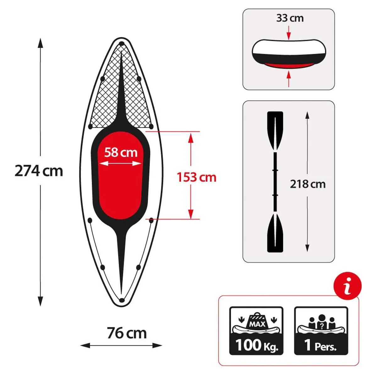 2025 Intex Challenger K1 oppustelig kajak
