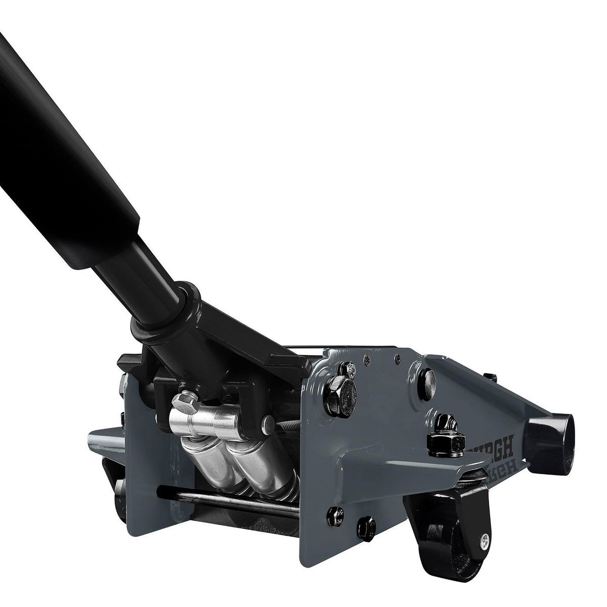 Cric hydraulique de sol PITTSBURGH 3 tonnes avec pompe rapide (2025). Gris ardoise.