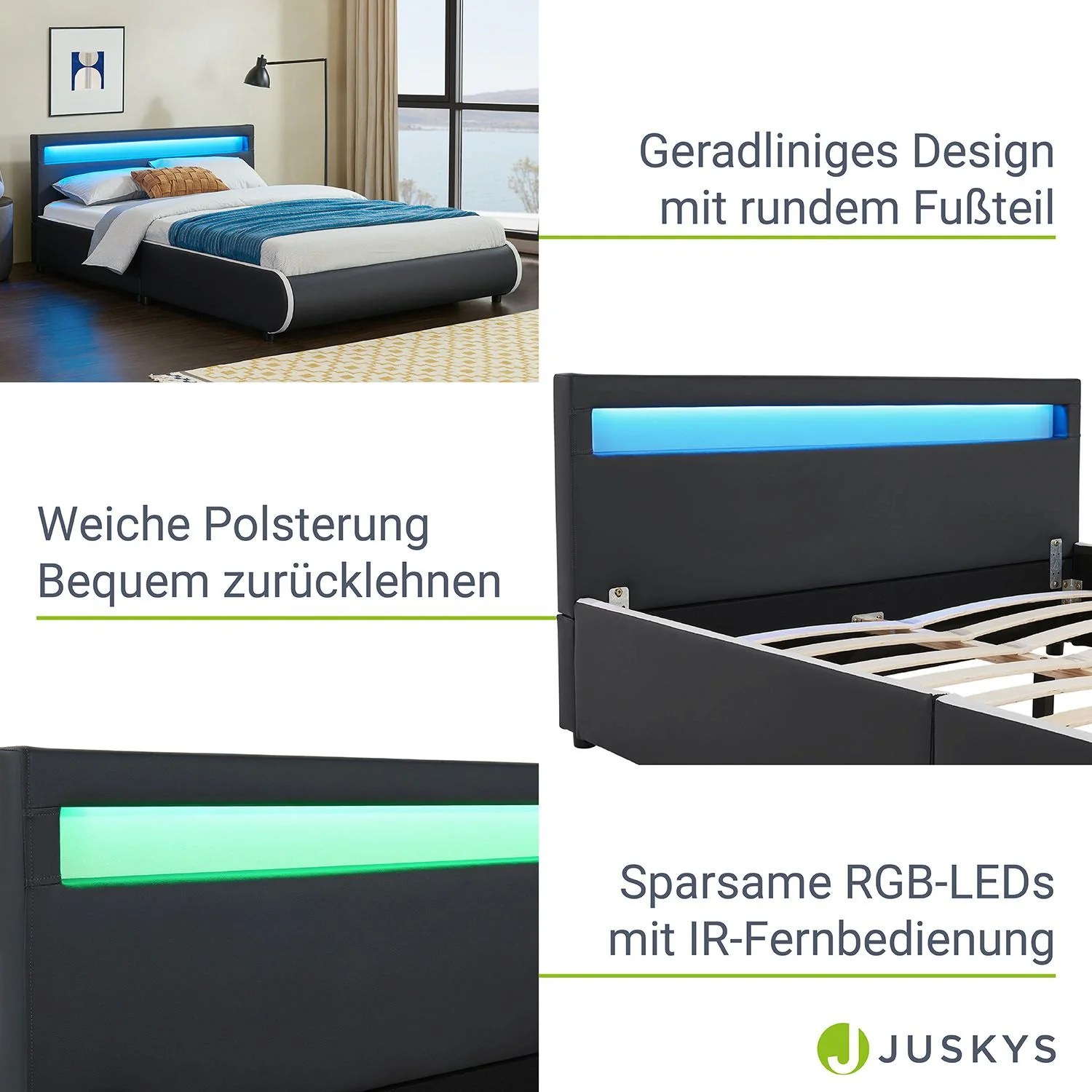 Lit capitonné Séville 2025, 140 x 200 cm, blanc