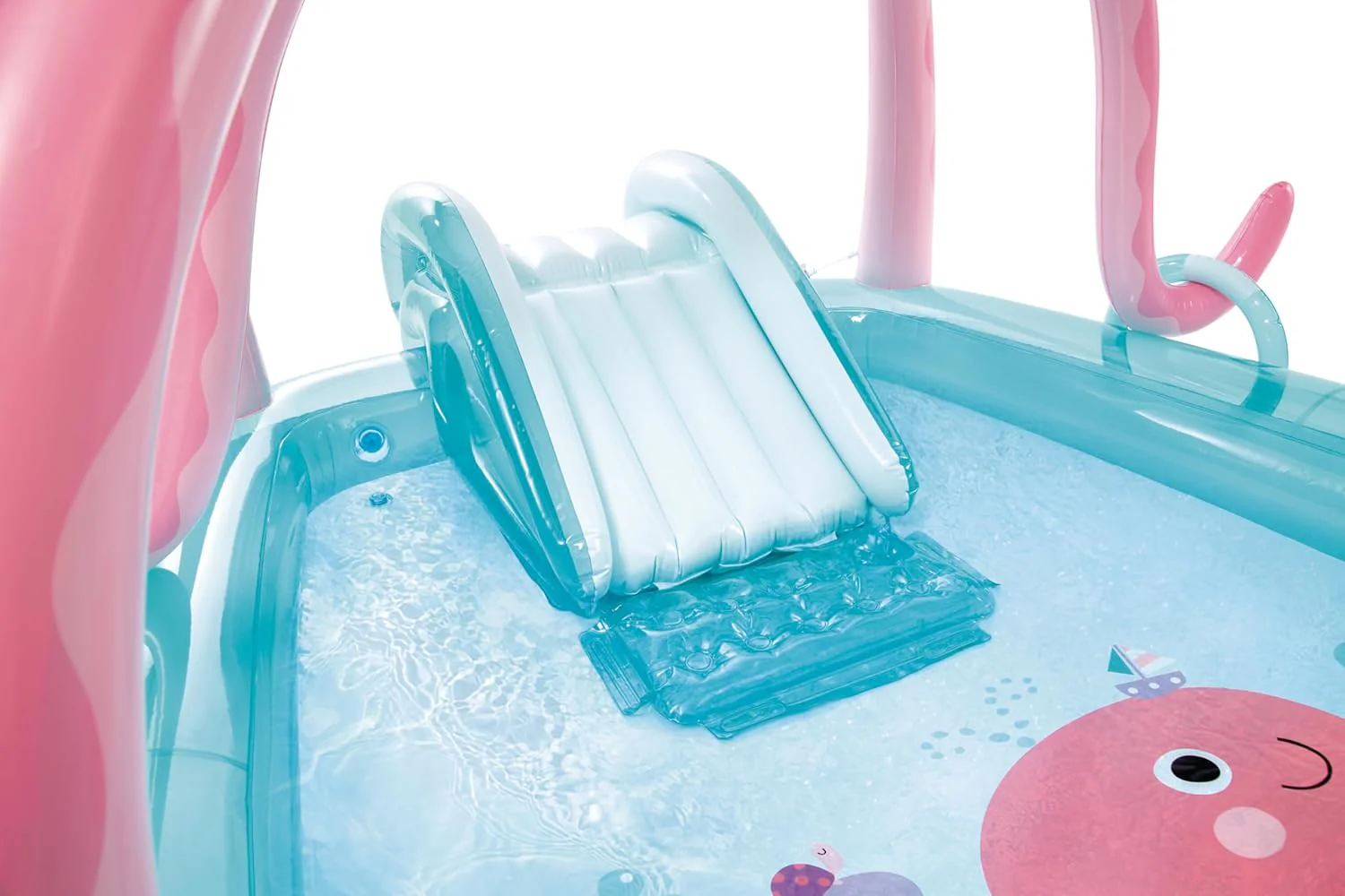 Intex Jungle Adventure Oppusteligt Legeområde – Pool med Rutsjebane og Vandlege til Børn