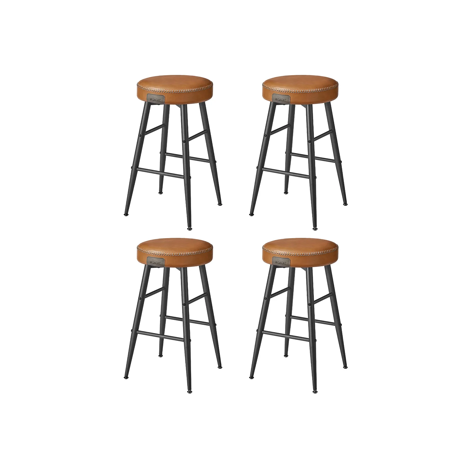 EKHO Kollektion - Morgenmadsbarstole i kunstlæder med syninger