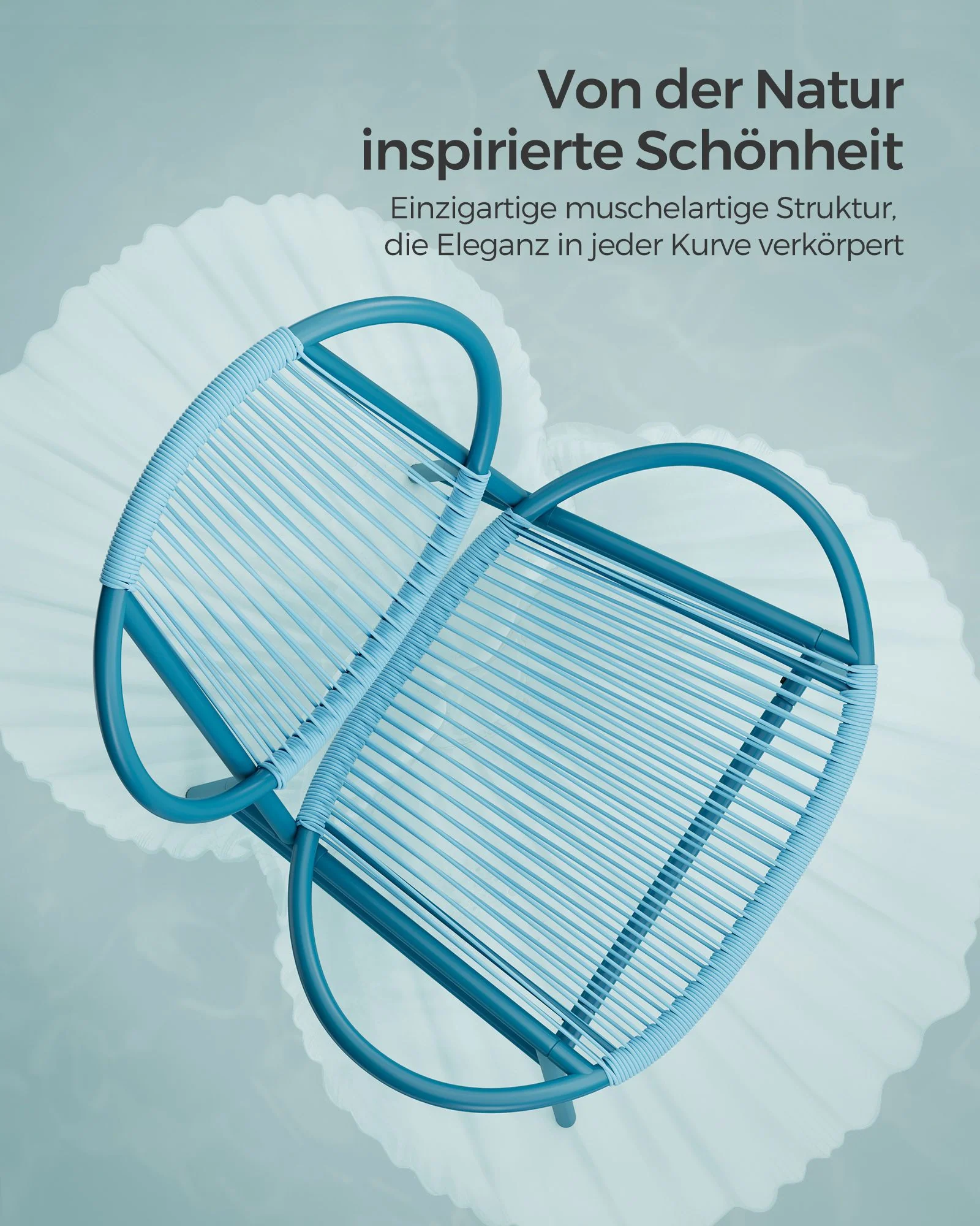 3-teiliges Balkonmöbelset mit Tisch und 2 Stühlen