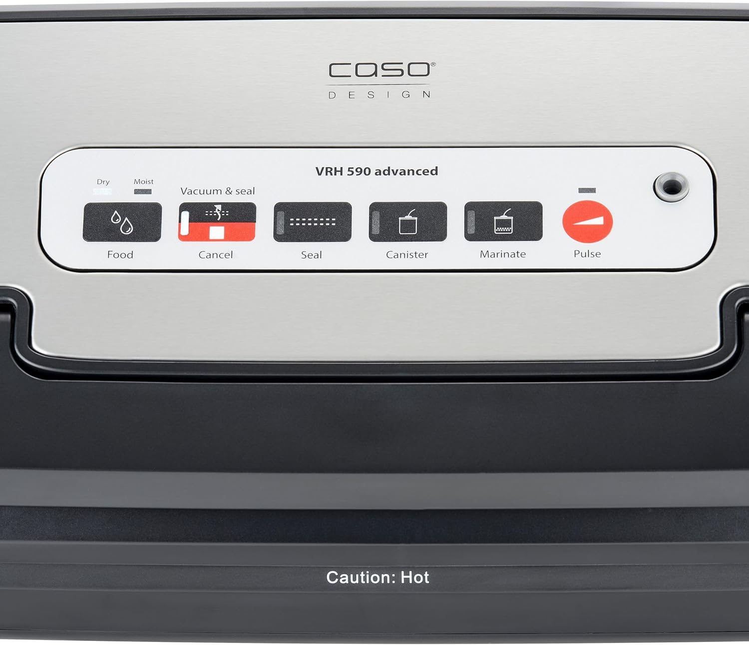 CASO VRH 790 Advanced Pro – Hochwertiger Vakuumierer für den privaten und professionellen Einsatz – Bis zu 200 Vakuumierzyklen in Folge möglich – Automatisches Vakuumieren von Flüssigkeiten – Edelstahl