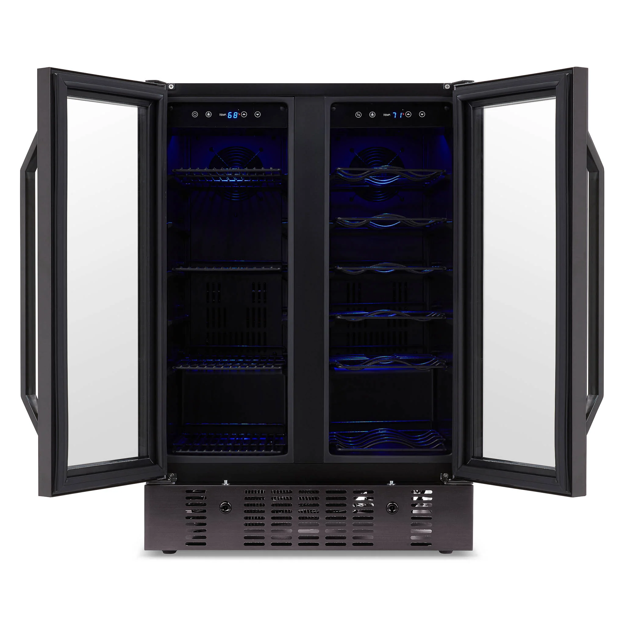 2025 Newair® Indbygget køleskab med dobbelt zone – 60 dåser og 18 flasker – 24