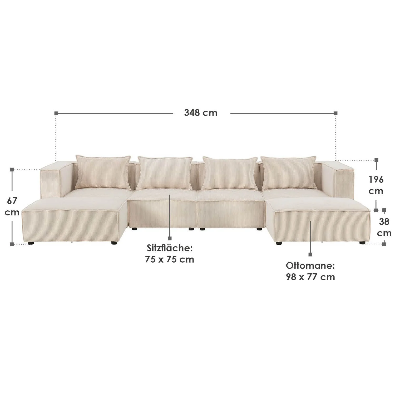 Canapé modulaire Domas XXL 2025 – salon modulaire