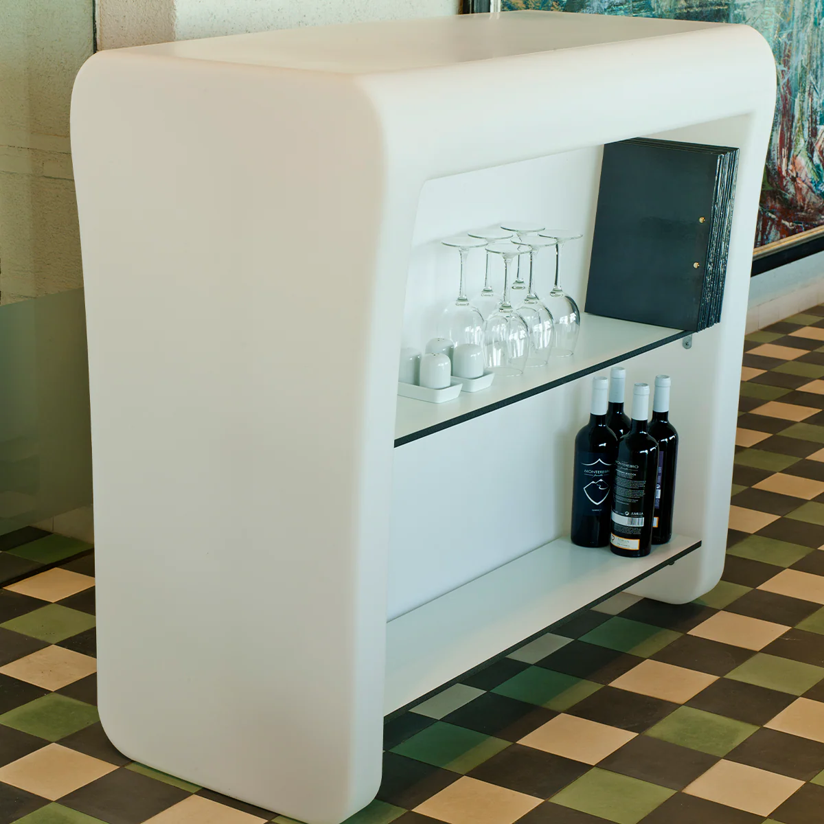 Creta Beleuchtete gerade Bartheke 120 cm.