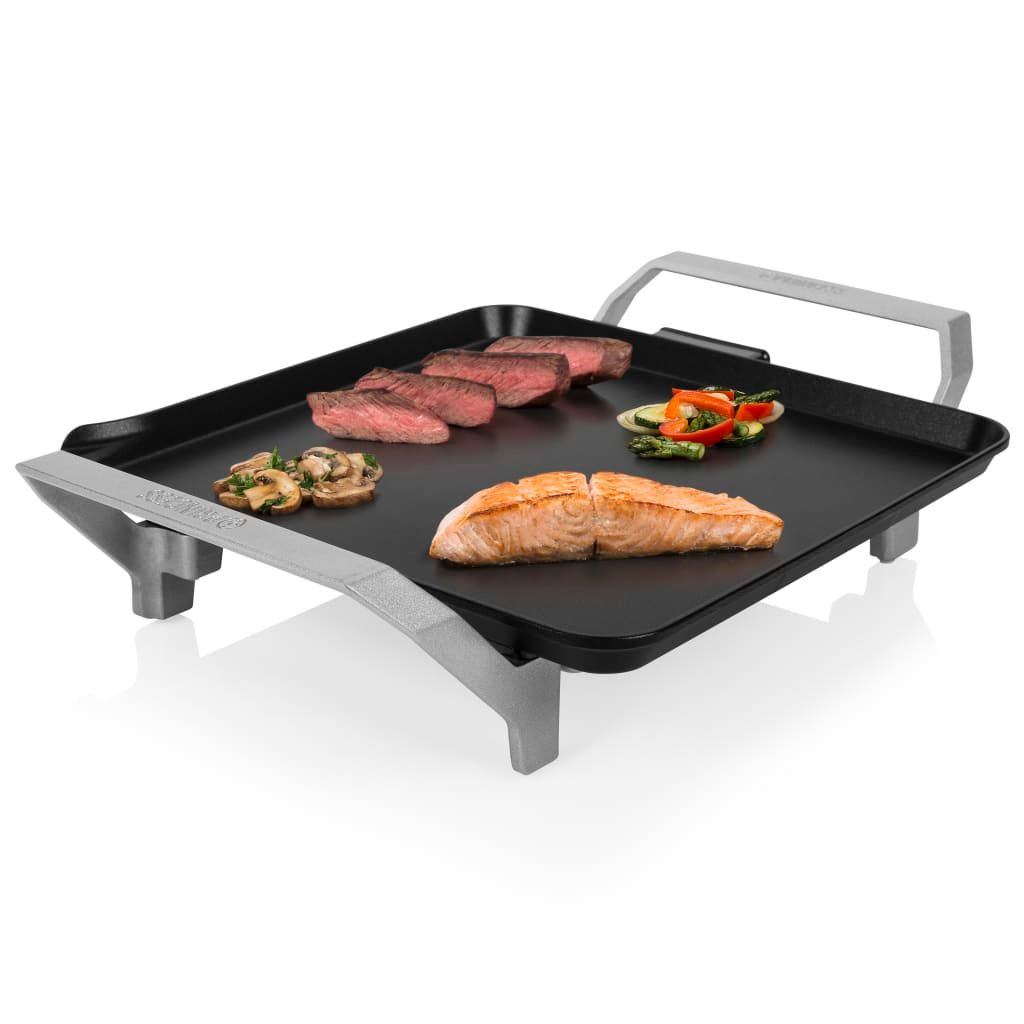 Princess Premium Tischkochfeld-Grillplatte in Schwarz und Silber, 1500 W
