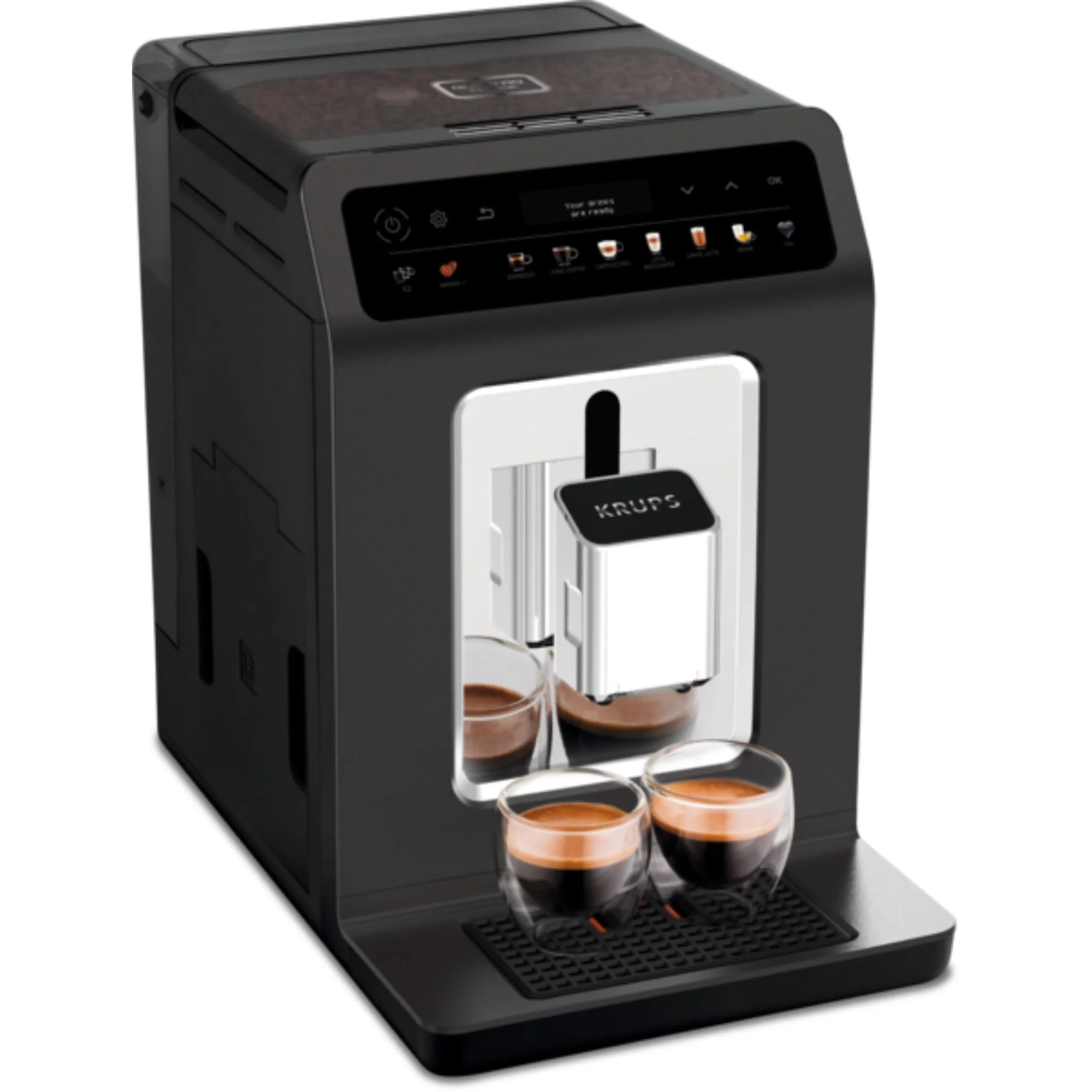 Krups Intuition Experience 2025 – Kaffeevollautomat. Farb-Touchscreen. Kontrollleuchten. 17 individuell anpassbare Getränke. Eigene Rezepte. Edelstahl.