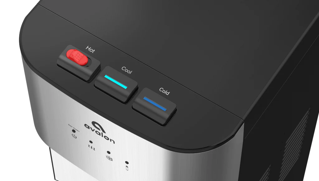 2025 Avalon A5 Vandkøler i Rustfrit Stål uden Flaske – Varmt, Koldt og Vand med Stuetemperatur – Grå