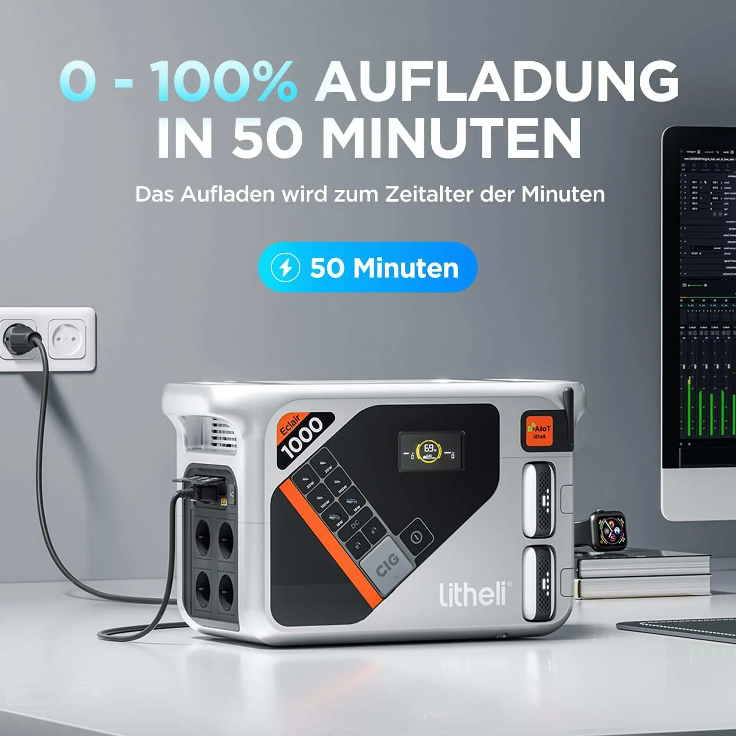 2025 Litheli B1000 Tragbare Powerstation | 1069 Wh / 921 Wh