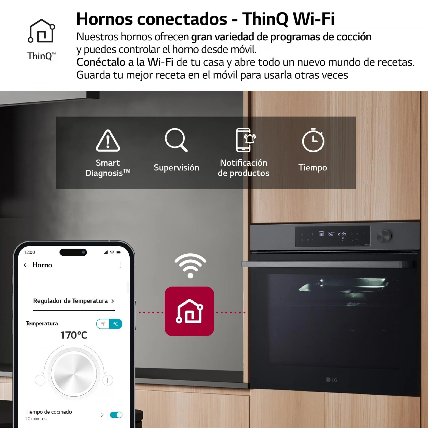 LG Multifunktionsbackofen WS7D7632WB, 3,5 kW, 76 l, Klapptür, 15 Kochfunktionen, Energieeffizienzklasse A+ – Schwarz