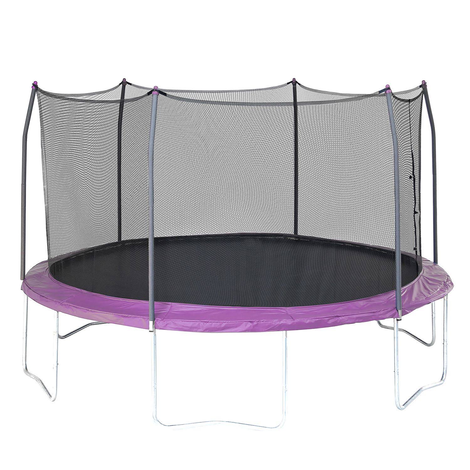Skywalker 4,5m rund trampolin med sikkerhedsnet – lilla