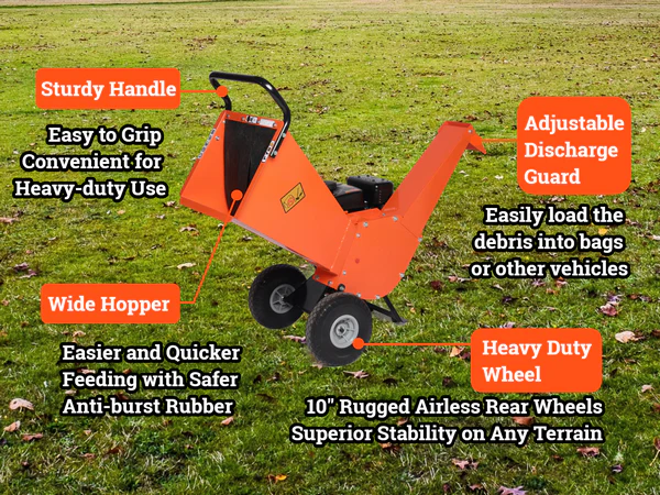 2025 EFCUT R30 Flishugger – 7 HK Benzindrevet Flishugger og Kompostkværn – Kompakt og højtydende design – Maks. kapacitet 3 (R0)