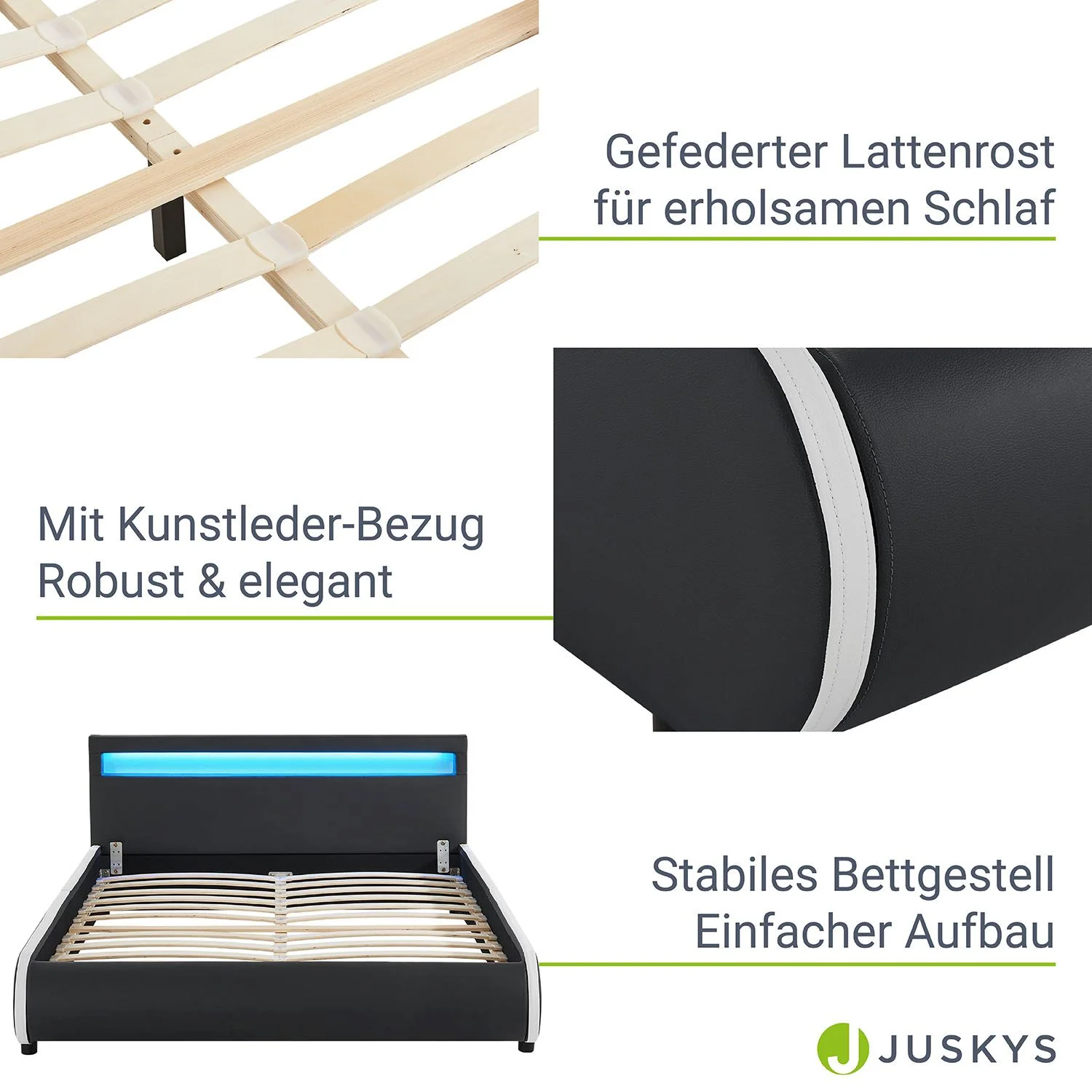 Lit capitonné Séville 2025, 140 x 200 cm, blanc