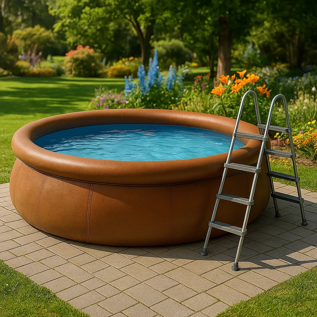 Piscine amovible 396 x 100 cm avec pompe de filtration, couleur marron qxMOdmLy33LK