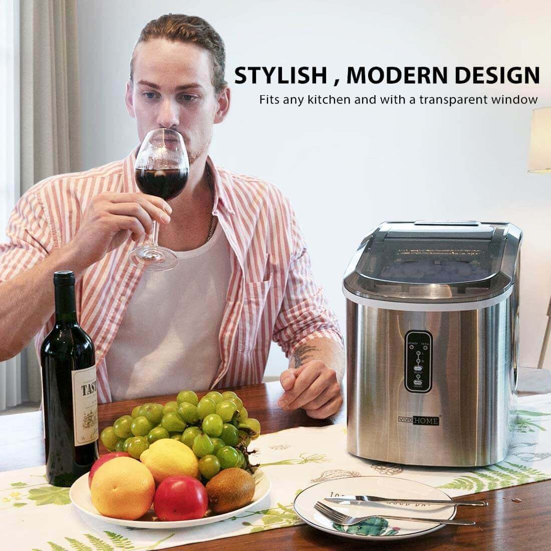 Automatisk kugleformet ismaskine i rustfrit stål – 11 kg/dag