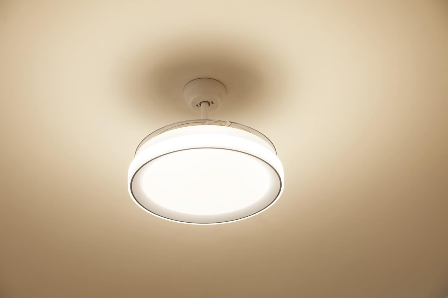Ventilateur de plafond Philips Lighting Atlas avec éclairage LED et télécommande 106 cm Nickel
