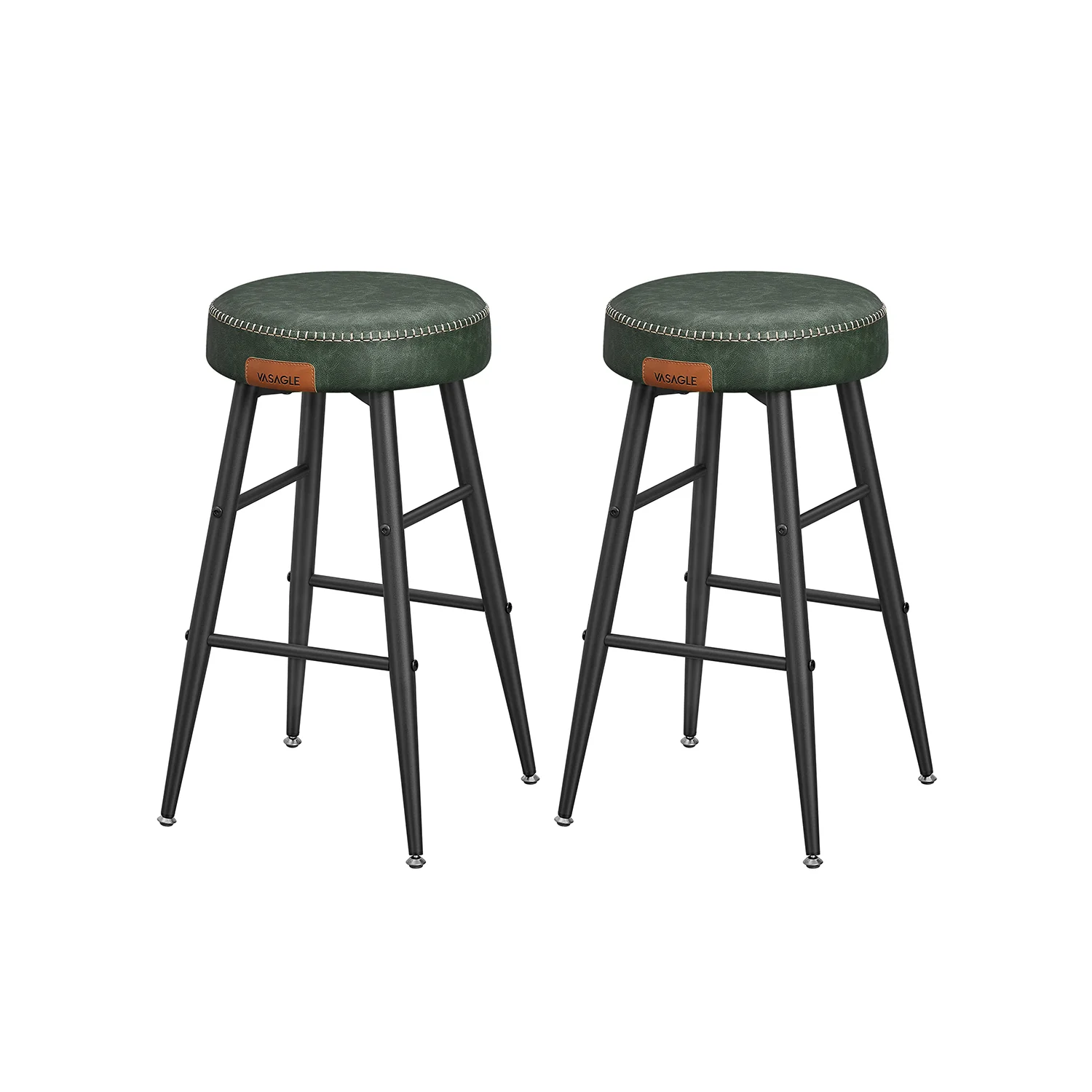 EKHO Kollektion - Frühstücksbarhocker aus Kunstleder mit Ziernähten