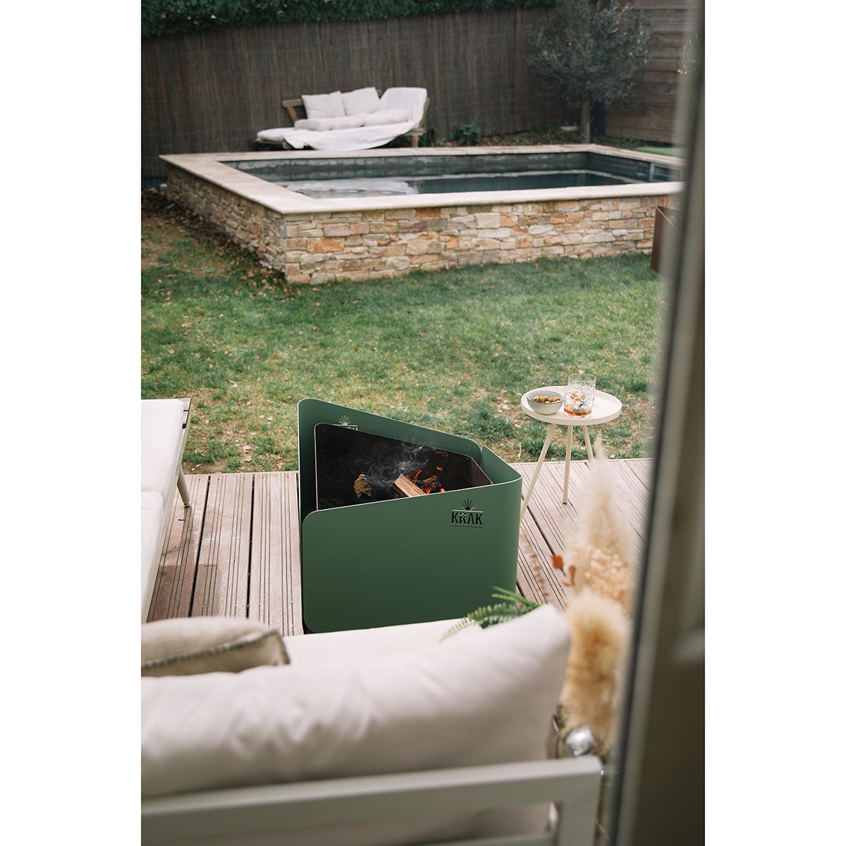 Krak Bålplads + Grill 79x69cm - Levant + Grill Vert Provence