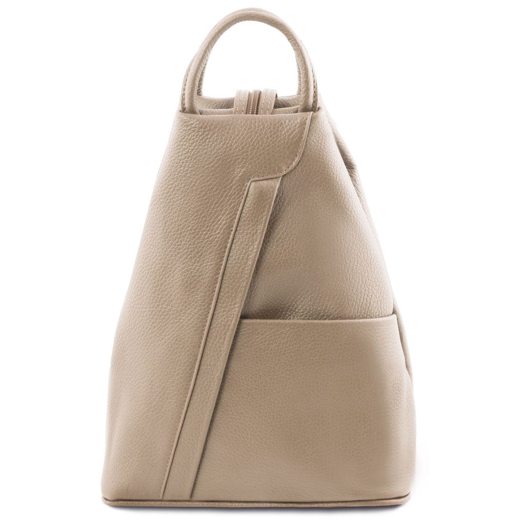 Shanghai - Italian leather backpack - pebbled leather | TL141881