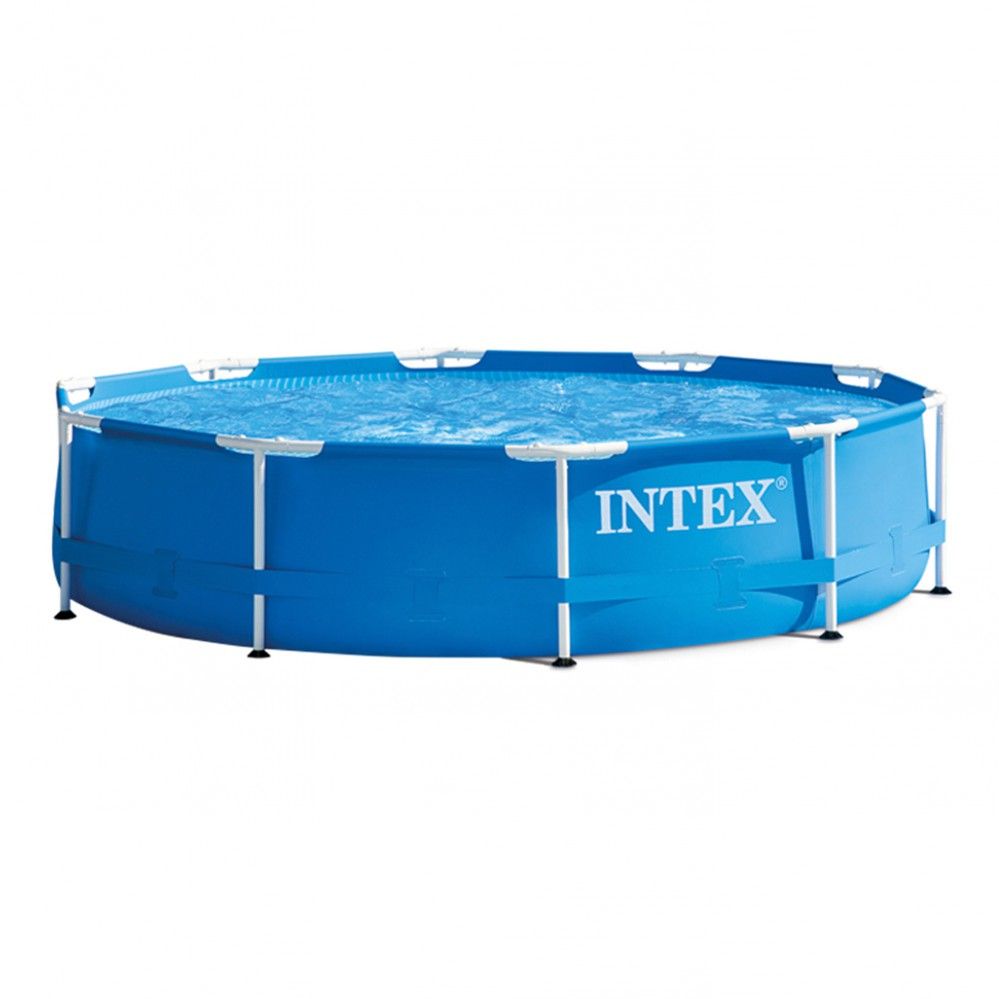 Abnehmbarer runder PVC-Schlauchpool 305x76 cm Blau Intex