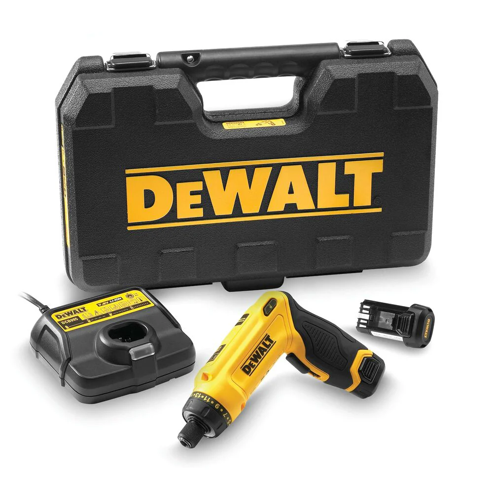 Tournevis articulé sans fil 2025 7,2 V / 2 x 1,0 Ah, embout hexagonal 1/4" – DeWALT DCF680G2-QW