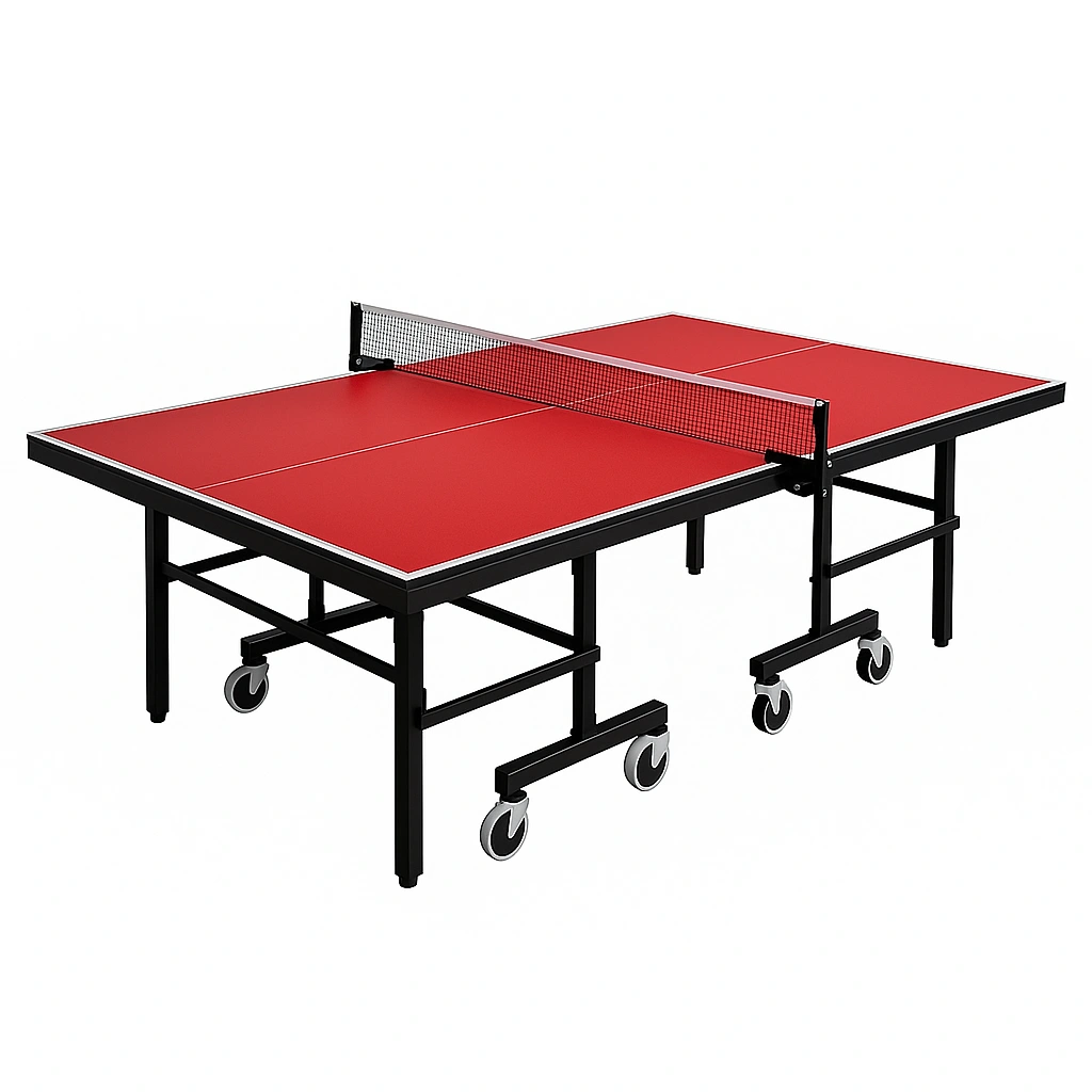 Table de ping-pong rouge pour usage intérieur/extérieur, 274 x 152,5 x 76 cm