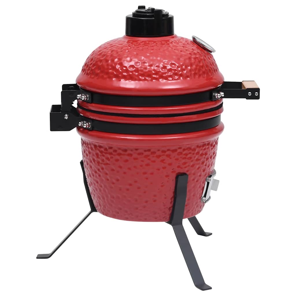 2025 Keramisk Kamado Grill og Smoker 56 cm med rød temperaturindikator
