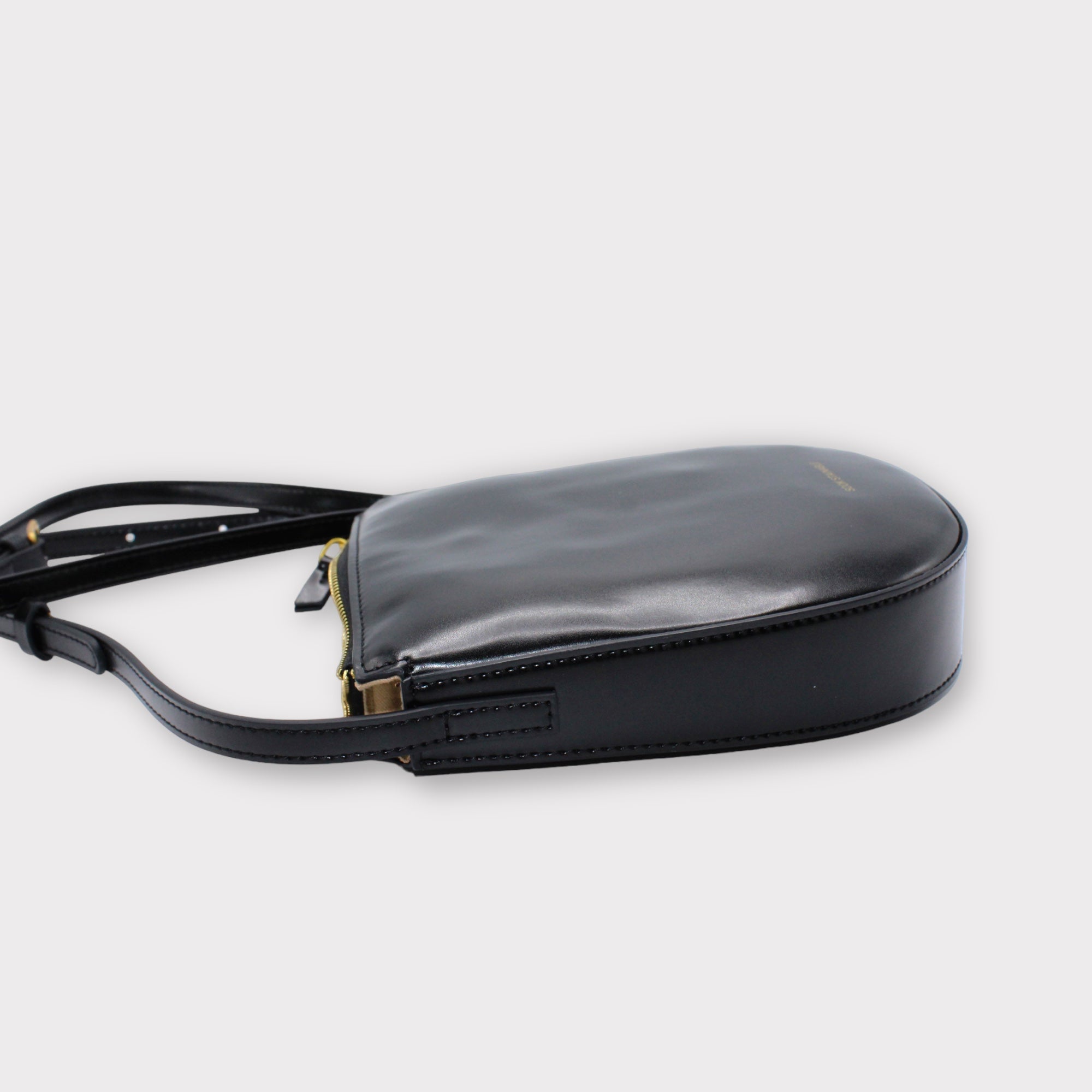 Eva - Apple Leather Crossbody Bag - Black