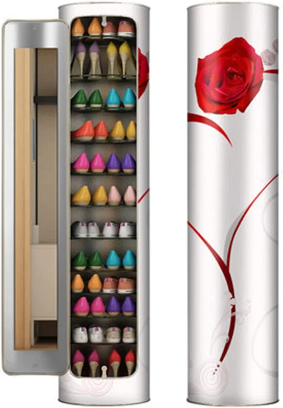 Schuhschrank mit großem Fassungsvermögen, mehreren Ebenen und Rotationsfunktion zur Desinfektion