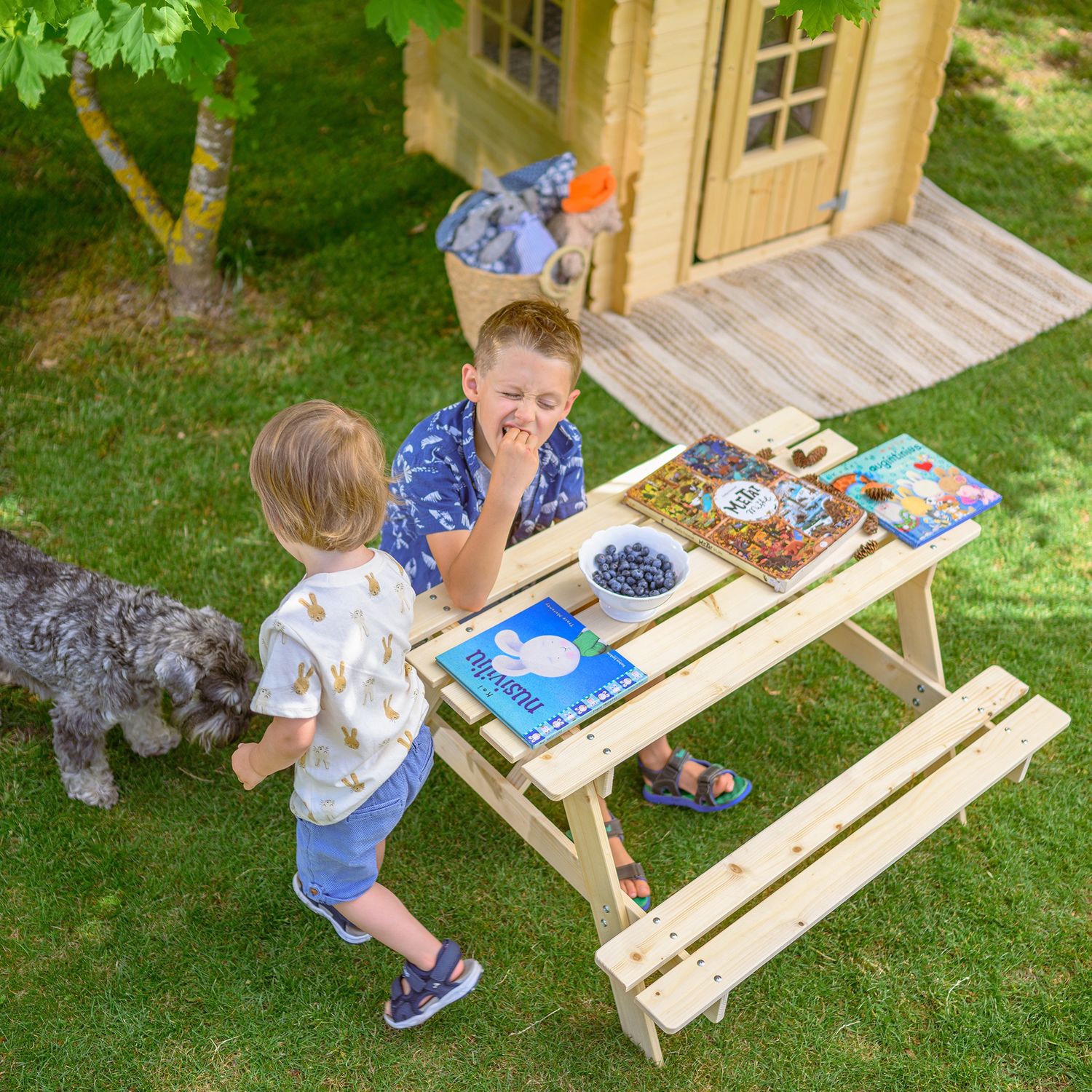 Kinderpicknicktisch - 90x90x50 cm - Timbela M018-1