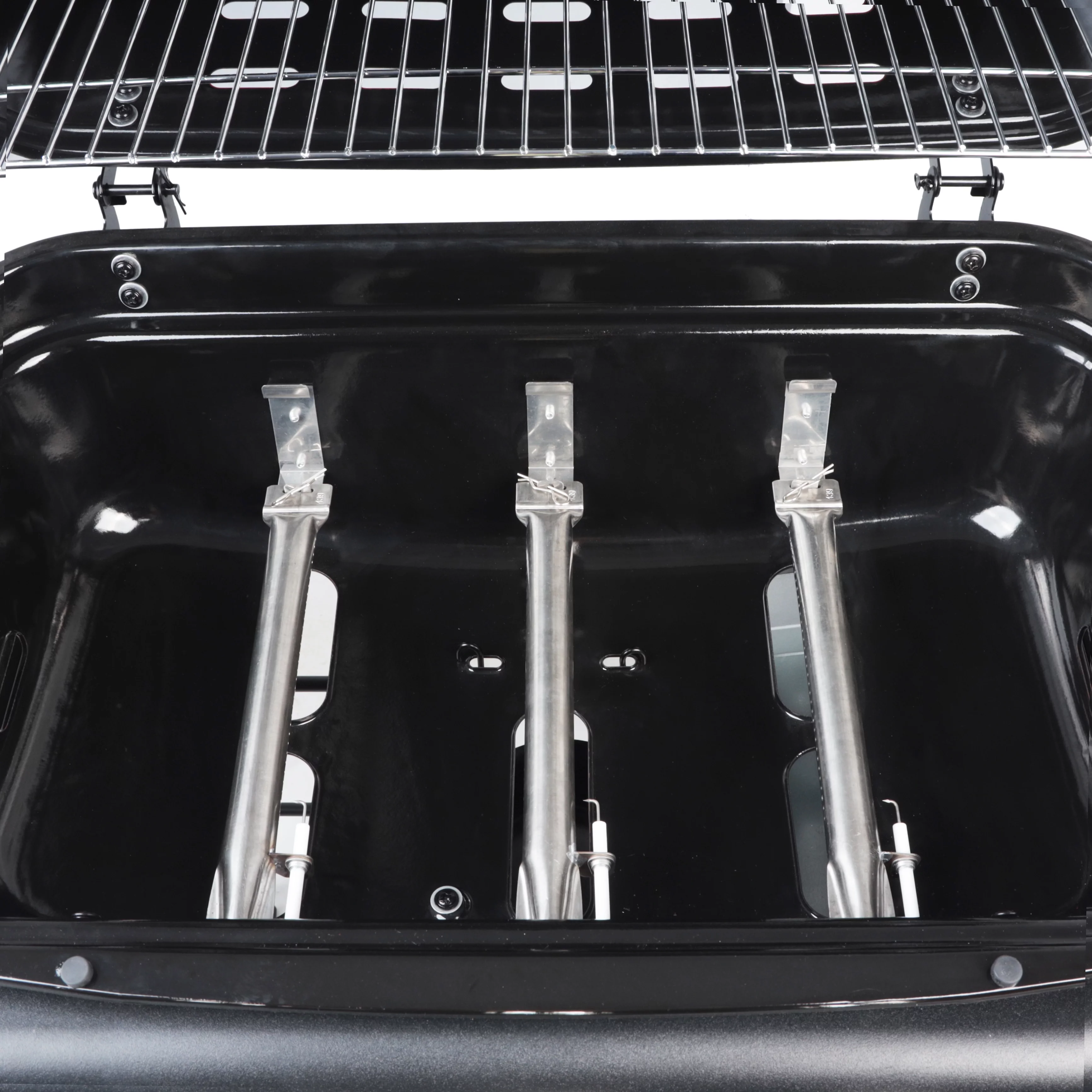 2025 RevoAce gasgrill med 3 brændere og sidebrænder. Safirblå. Model GBC1729WBS. Ny.