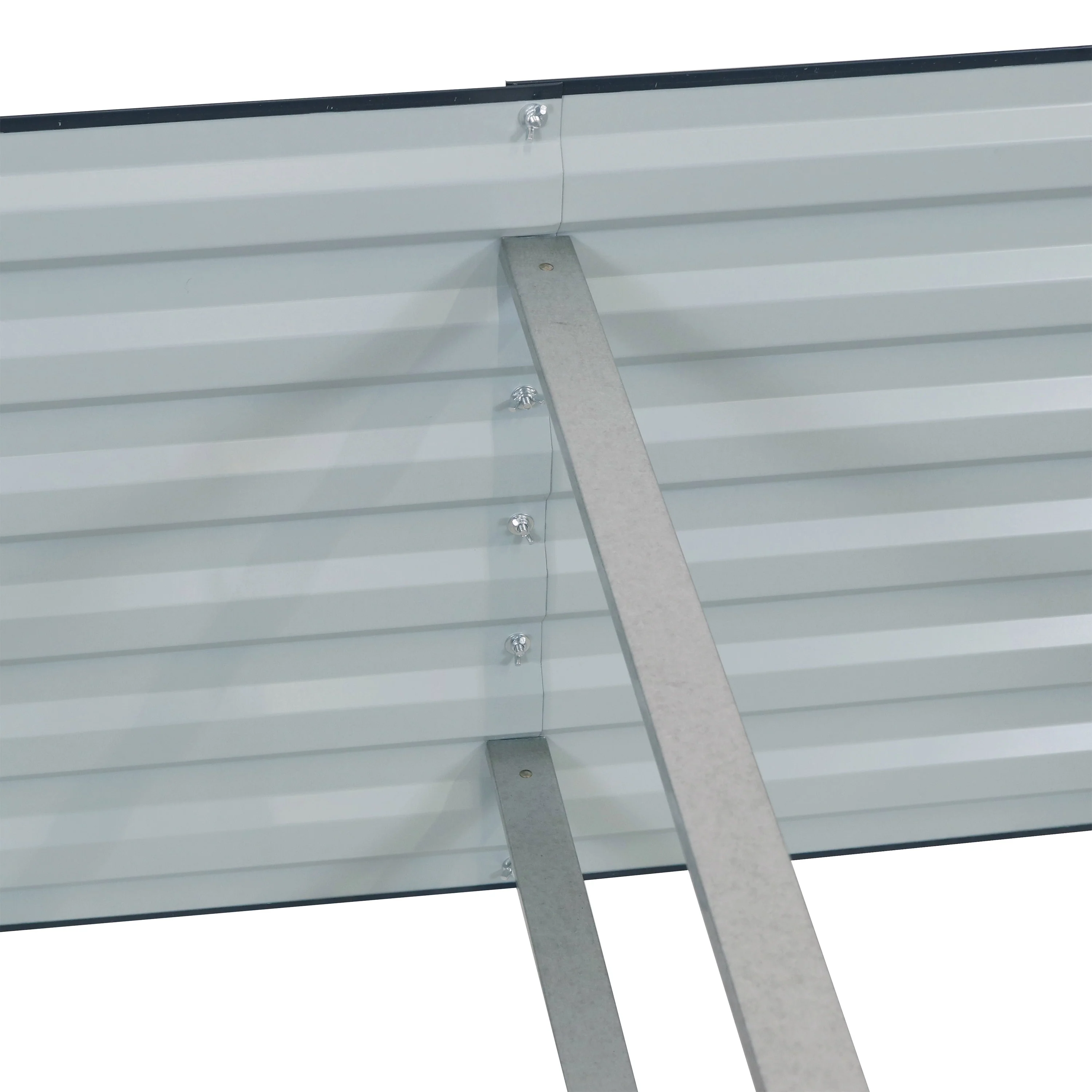 Potager surélevé rectangulaire Sunnydaze 2025 en acier galvanisé - 180 cm