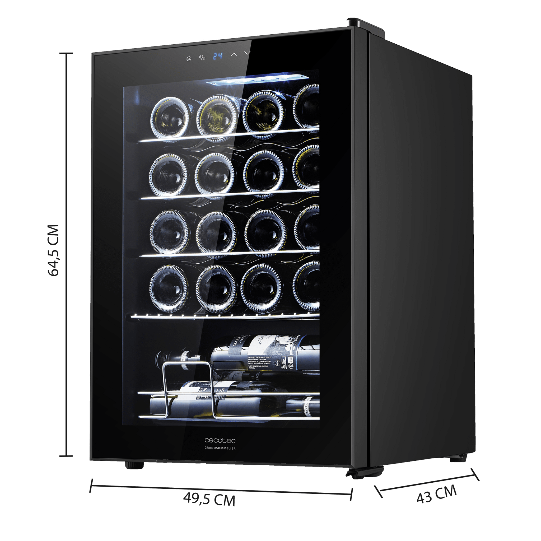 Bolero GrandSommelier 2050 Noir Compresseur