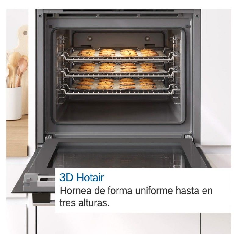 Bosch HRA574BS0 Backofen, schwarzes Glas, Edelstahl, Pyrolyse