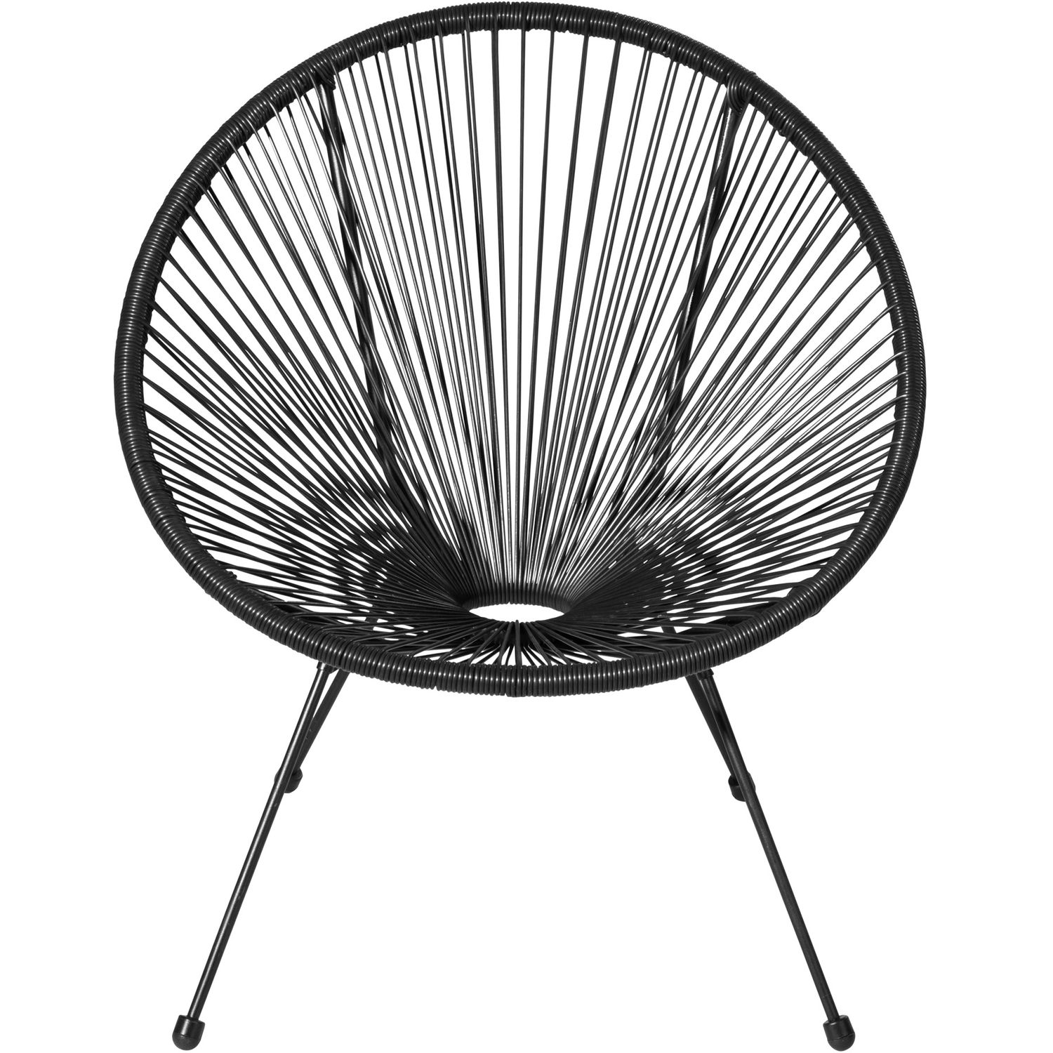 2er-Set Santana-Stühle mit Tisch – Schwarz