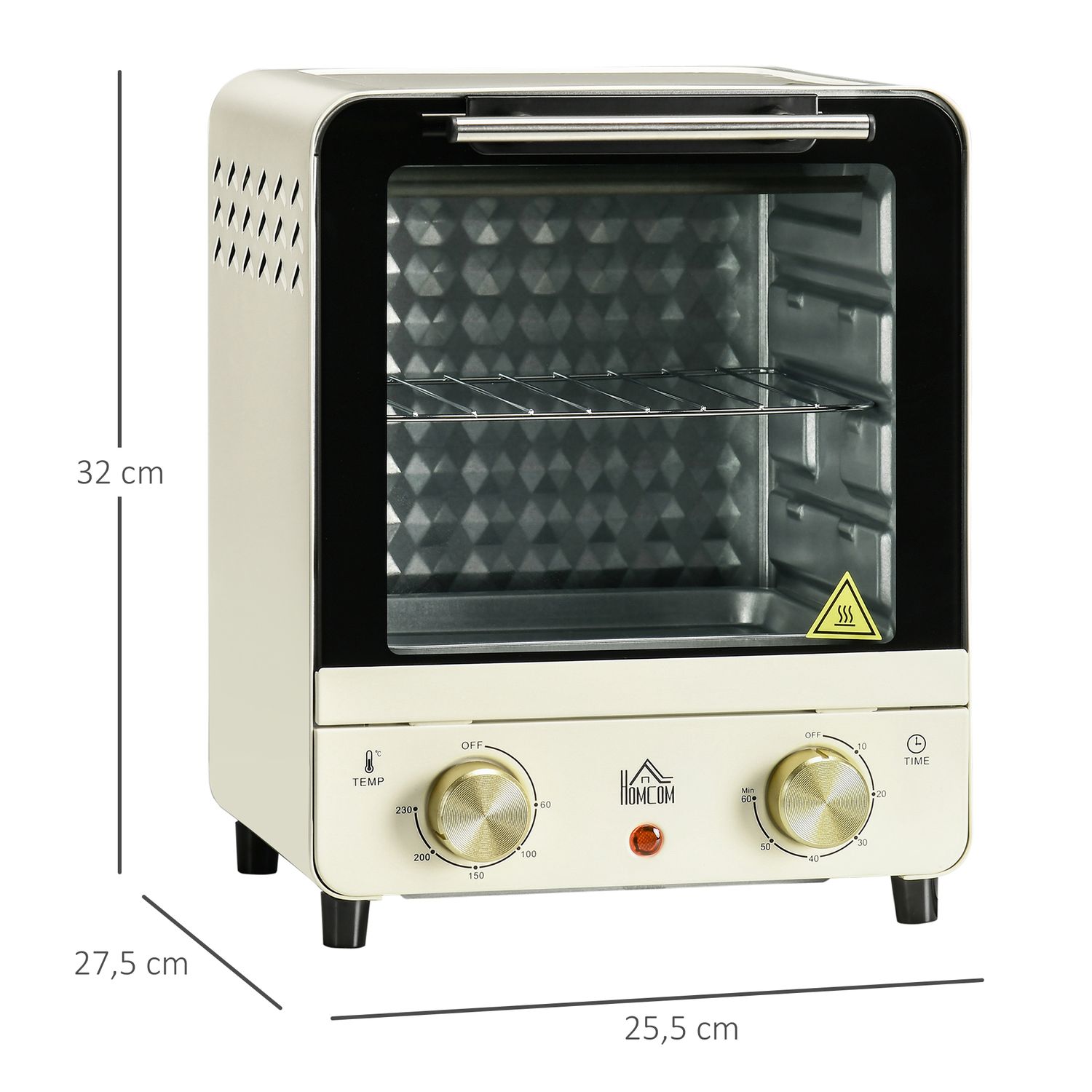 Homcom 15L 1000W Tisch-Elektrobackofen, Temperatur bis zu 230°C