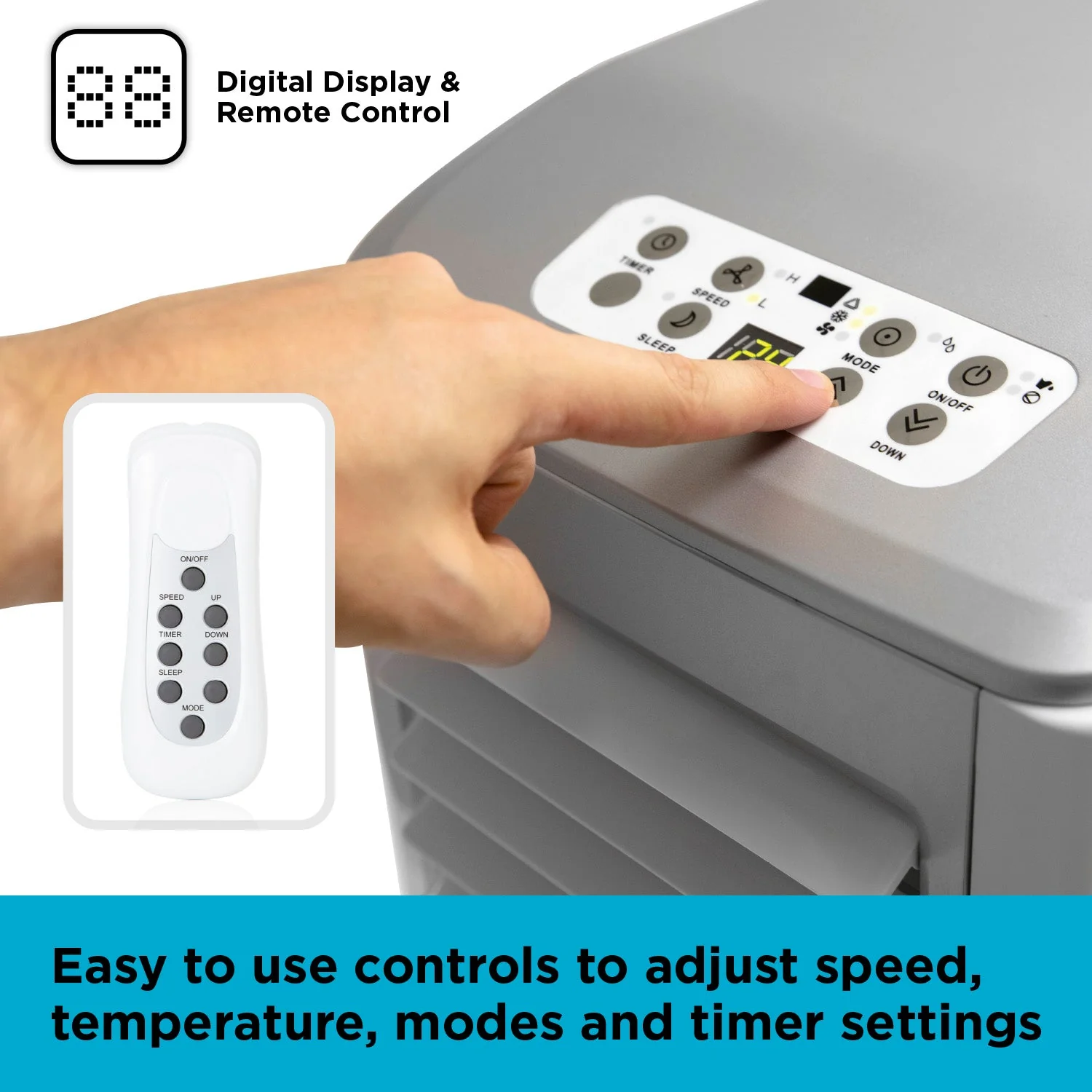 Climatiseur portable 3-en-1 Black+Decker BXAC40005GB 7000 BTU (blanc) - 2025