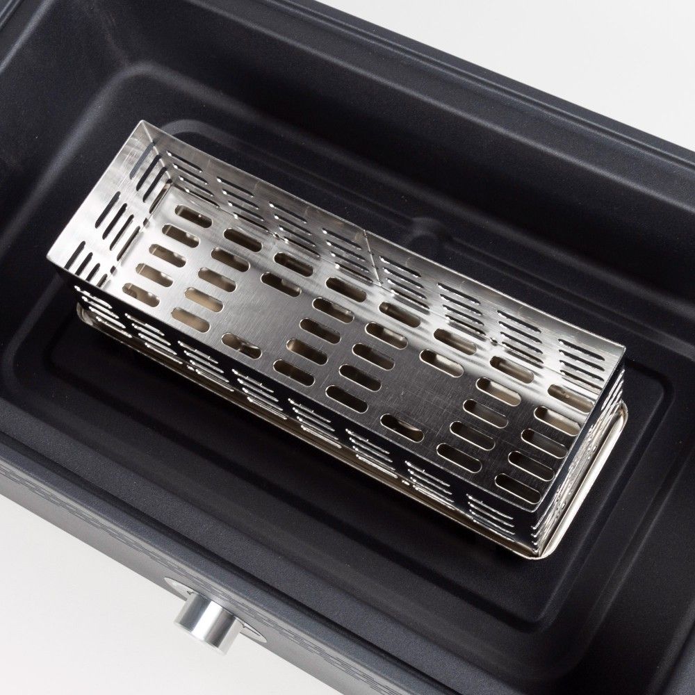 Aktive tragbarer Holzkohlegrill, akkubetrieben, rauchfrei, Maße 45 x 28 x 19 cm, mit Tropfschutz