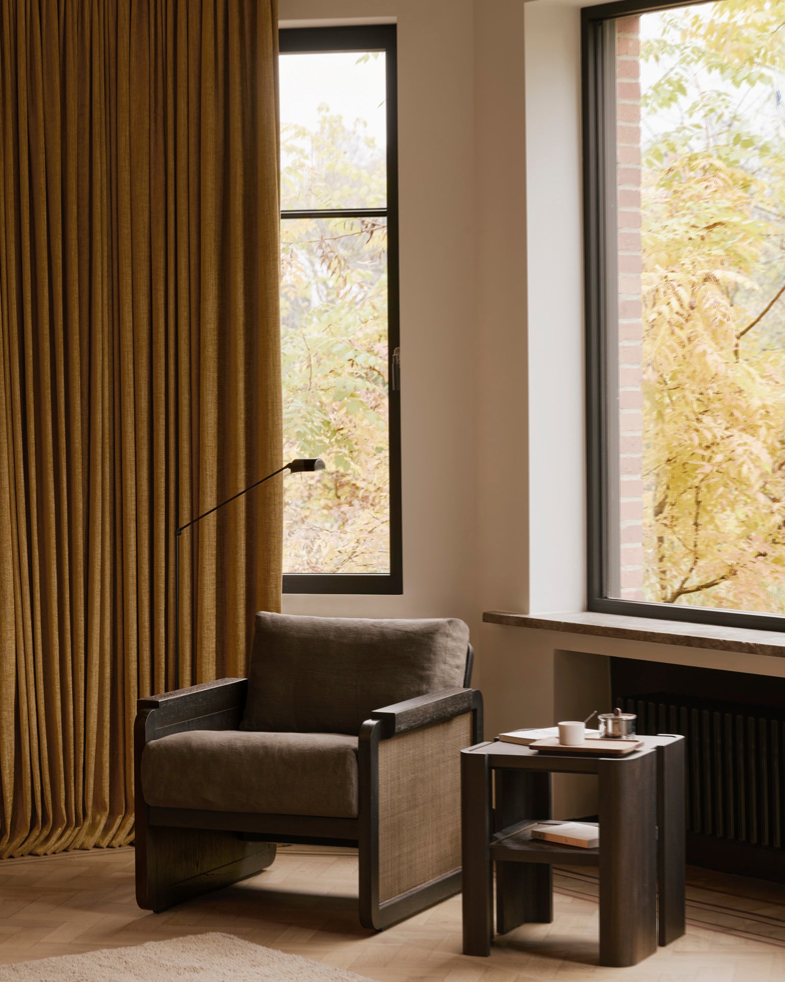 Sillón Panel Lounge - Teca Marrón Oscuro