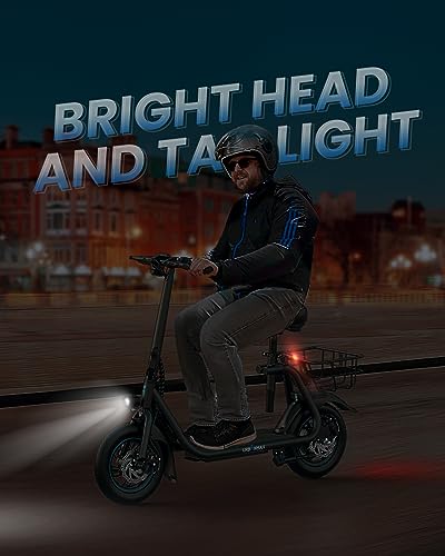 URBANMAX C1 Elektroroller mit Sitz, leistungsstarkem 450-W-Motor und einer Reichweite von bis zu 22 Meilen