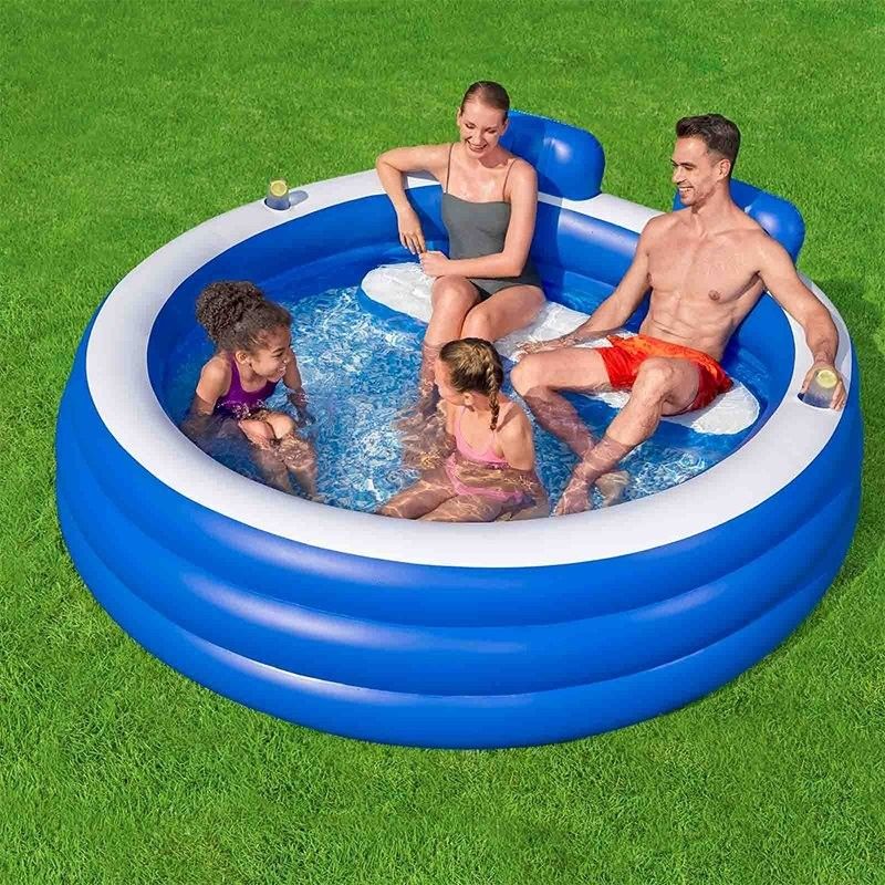Bestway aufblasbarer Familienpool 231x219x79 +6 Jahre Garten 54422
