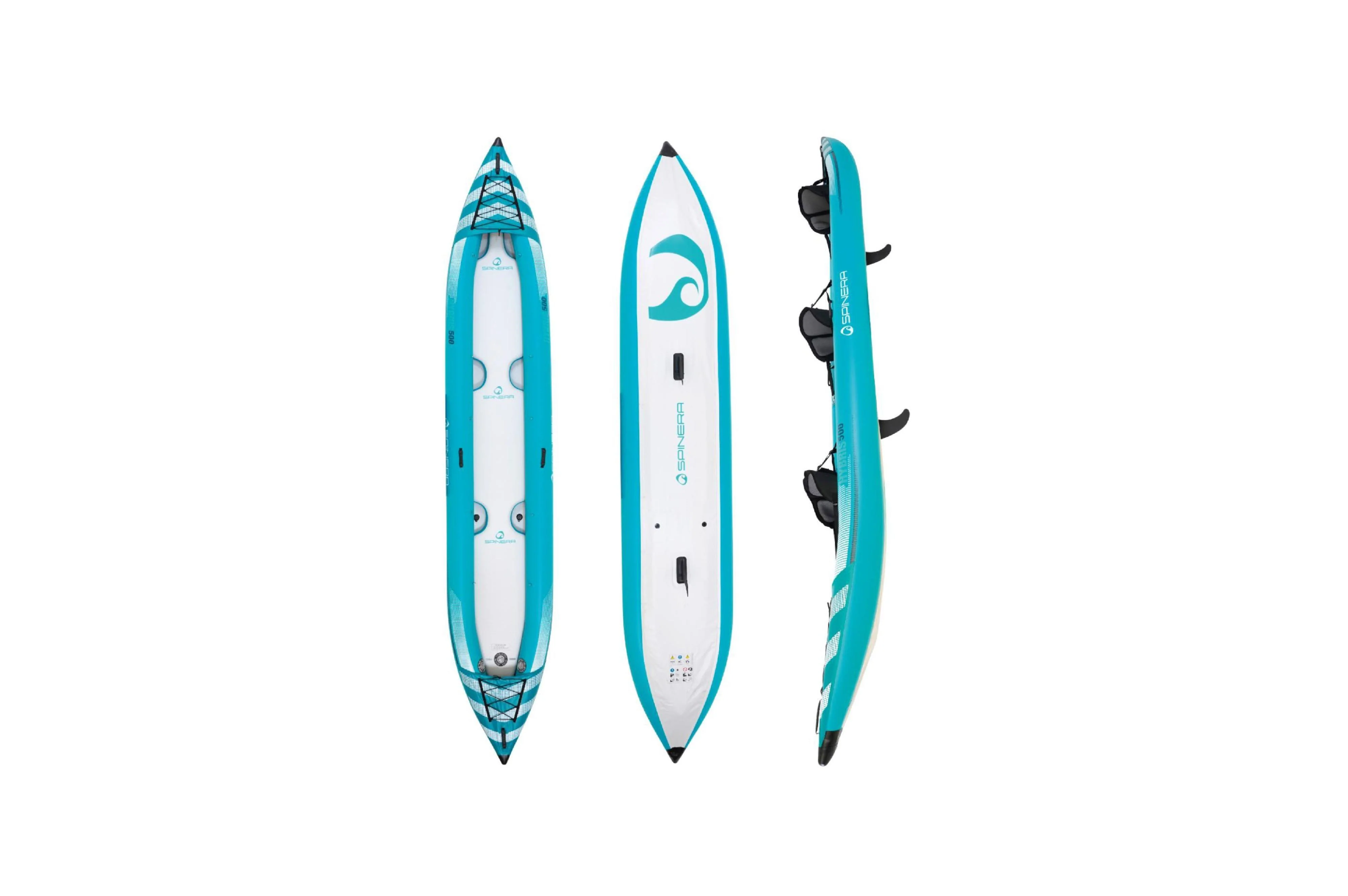 2025 Hybris 500 oppustelig kajak til 3 personer med Drop-Stitch bund og PVC-vægge