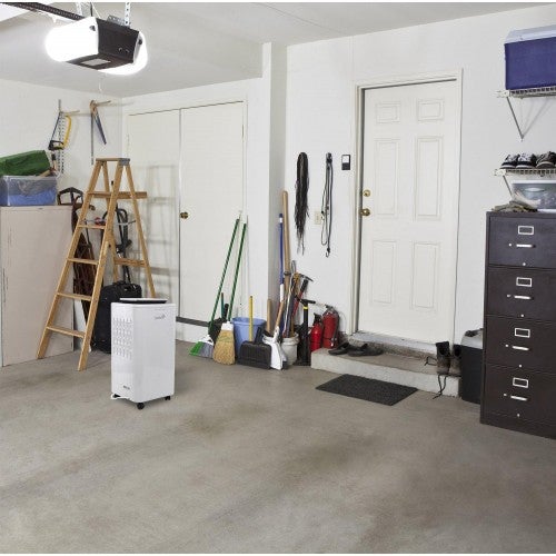 Déshumidificateur compact Ivation 11 pintes – avec tuyau de vidange continu pour les petits espaces, les salles de bains, les greniers, les vides sanitaires et les placards – pour les espaces jusqu'à 20 mètres carrés (216 pieds carrés).