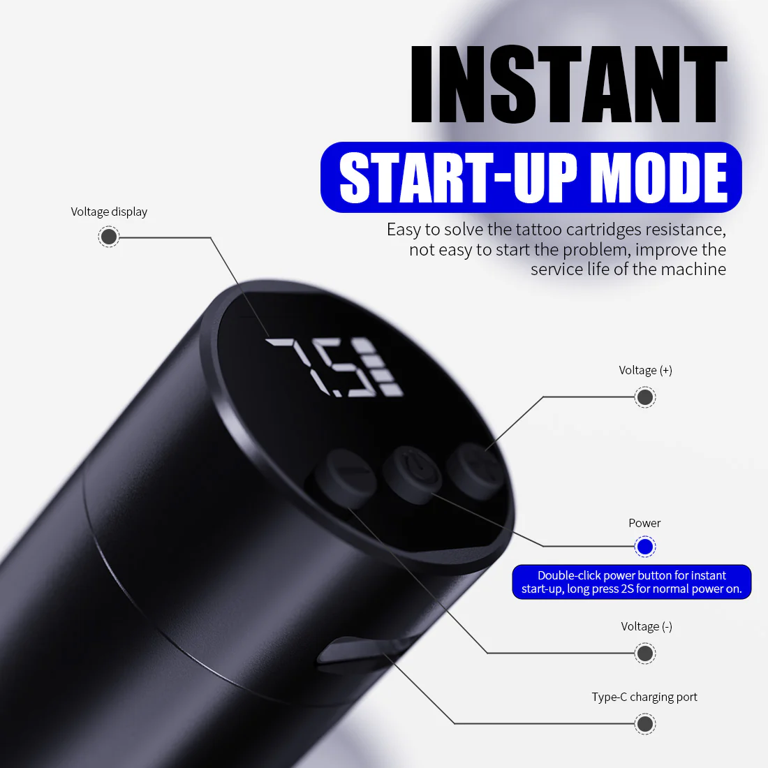 Mast Tour Fly Wireless Tattoo Machine Kit