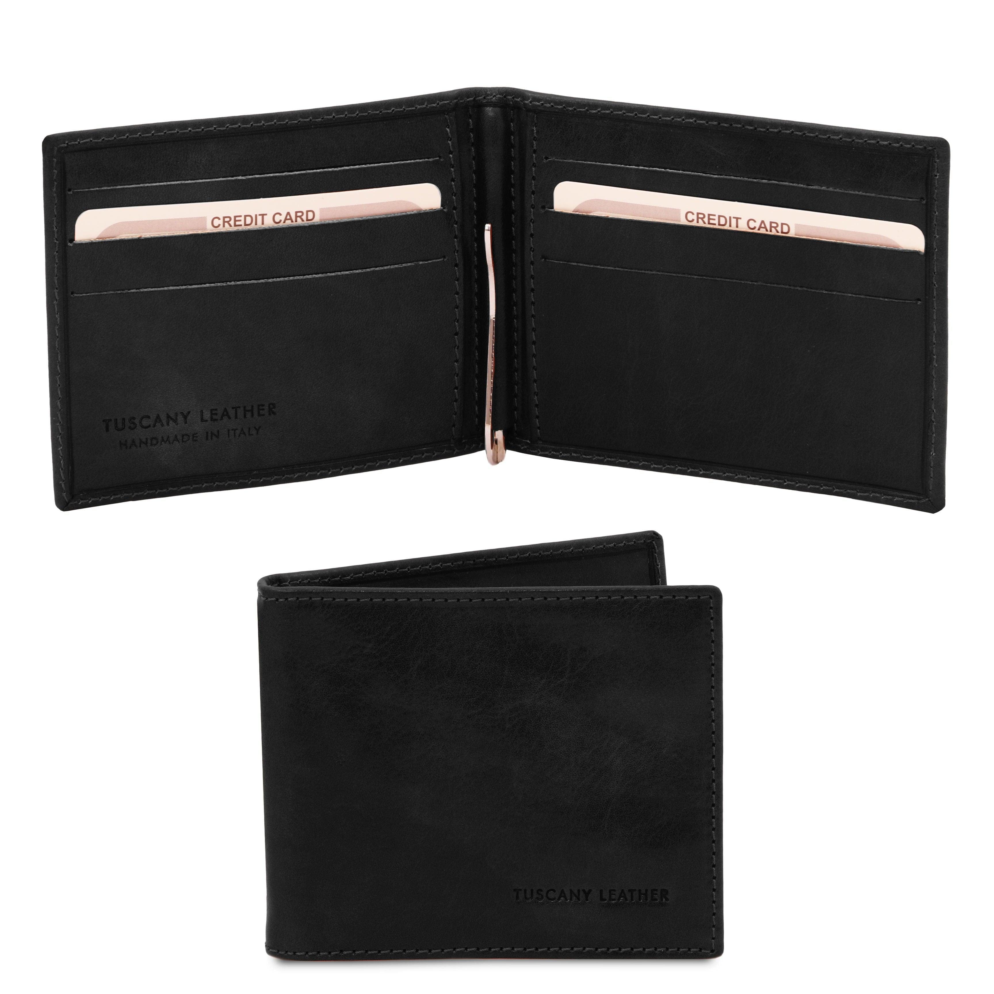 Exclusive leather card holder with money clip | TL142055