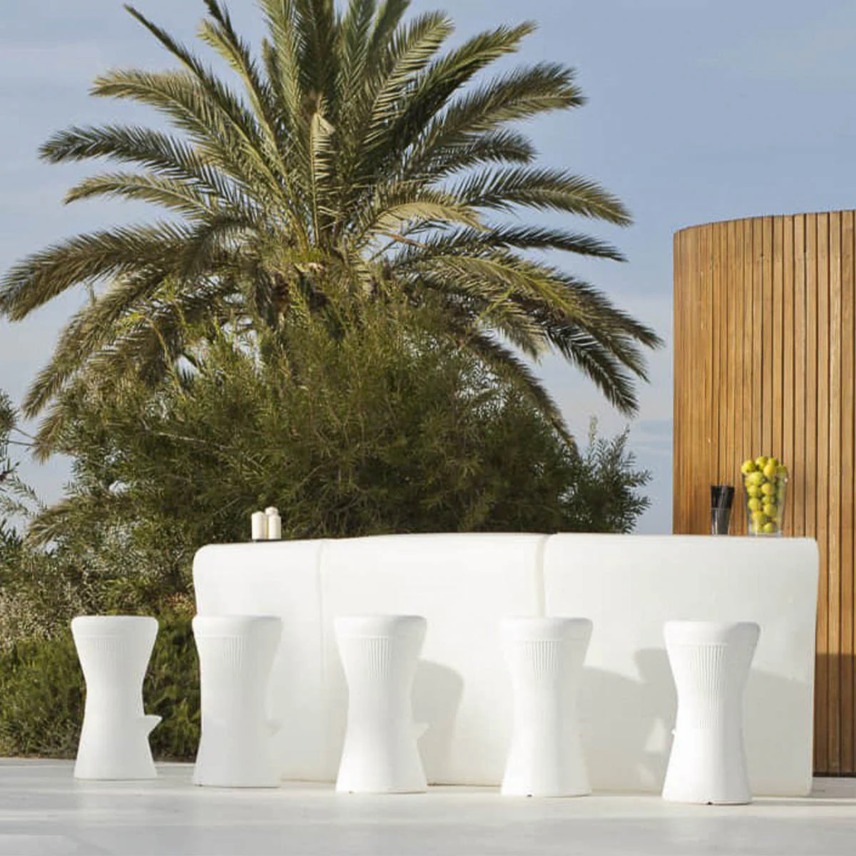 Gebogene Bartheke mit Beleuchtung Ibiza 120