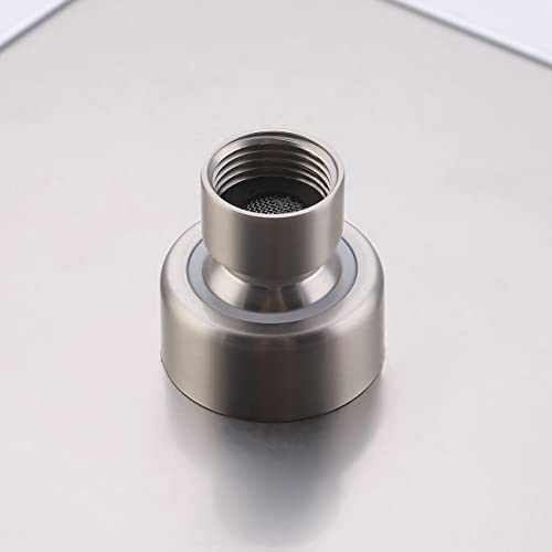 KES Schwarze Duscharmatur mit Duschventil und Regenduschkopf