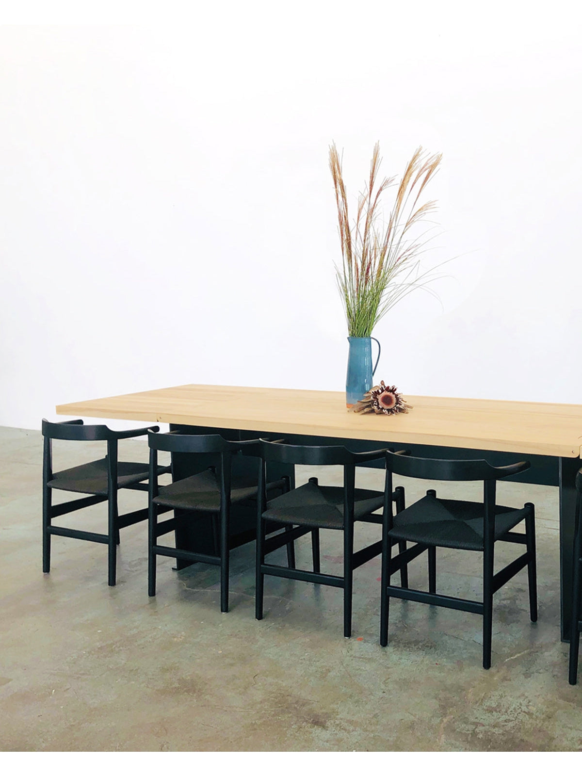 Mesa de comedor extensible con bisagras - Fresno blanco